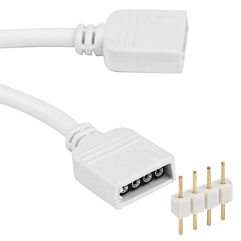 LED Strip Splitter Connector 4 Pins 10mm 1 to 2 Y- Splitter Cables for 5050 3528 RGB LED Light Strip with 3 Male 4-pin 10mm Plugs LED Strip Splitter Connector 4 Pins 10mm 1 to 2 Y- Splitter Cables for 5050 3528 RGB LED Light Strip with 3 Male 4-pin 10mm Plugs